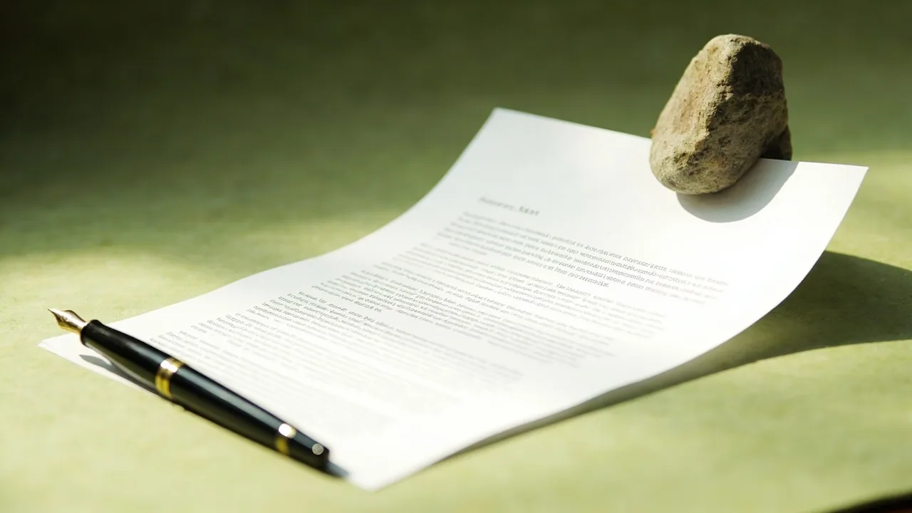 Company ownership research document on a desk
